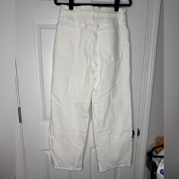 MADEWELL The Perfect Vintage Crop Wide Leg White Denim Jean Size 28 - Picture 6 of 10
